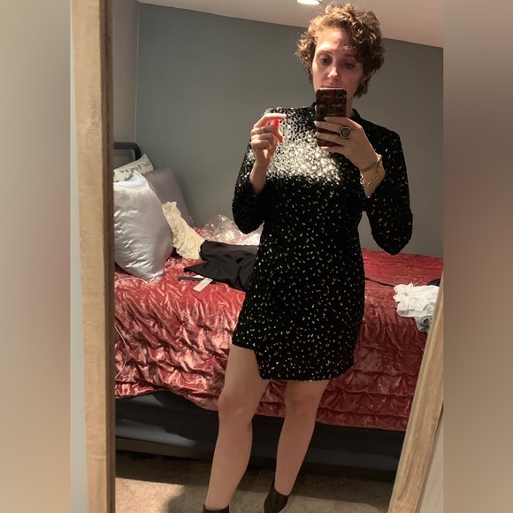 A.L.C. Velvet Jane Dress- black and gold- NWOT - Picture 11 of 11